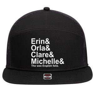 Erin Orla Clare Michelle The Wee English Fella 7 Panel Mesh Trucker Snapback Hat