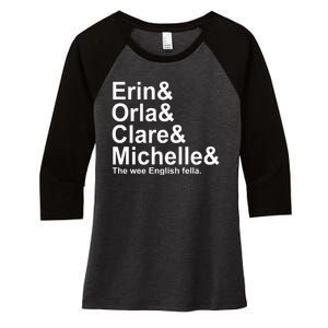 Erin Orla Clare Michelle The Wee English Fella Women's Tri-Blend 3/4-Sleeve Raglan Shirt