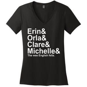 Erin Orla Clare Michelle The Wee English Fella Women's V-Neck T-Shirt