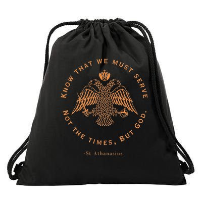 Eastern Orthodox Christian Saint Athanasius Drawstring Bag