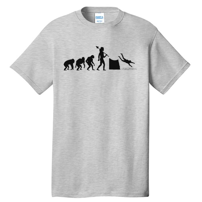 Evolution Of Cliff Diving Jumping Diver Art Tall T-Shirt