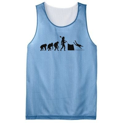 Evolution Of Cliff Diving Jumping Diver Art Mesh Reversible Basketball Jersey Tank