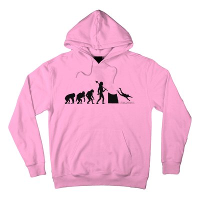 Evolution Of Cliff Diving Jumping Diver Art Hoodie