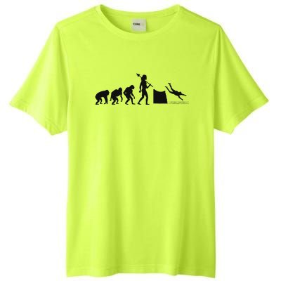 Evolution Of Cliff Diving Jumping Diver Art Tall Fusion ChromaSoft Performance T-Shirt