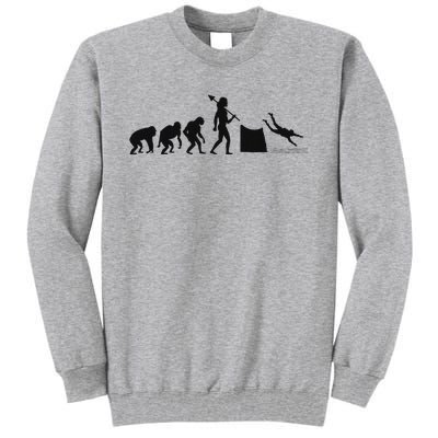 Evolution Of Cliff Diving Jumping Diver Art Tall Sweatshirt