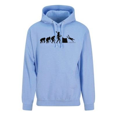 Evolution Of Cliff Diving Jumping Diver Art Unisex Surf Hoodie