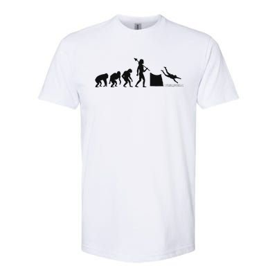 Evolution Of Cliff Diving Jumping Diver Art Softstyle CVC T-Shirt