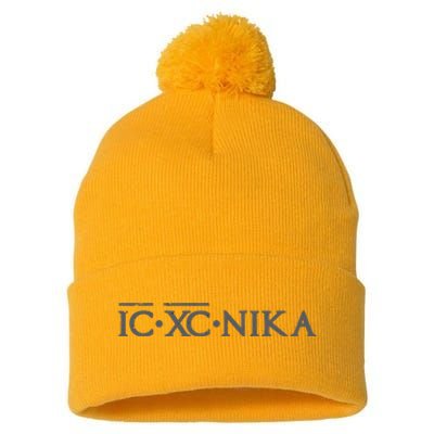 Eastern Orthodox Christian Ic Xc Nika Pom Pom 12in Knit Beanie