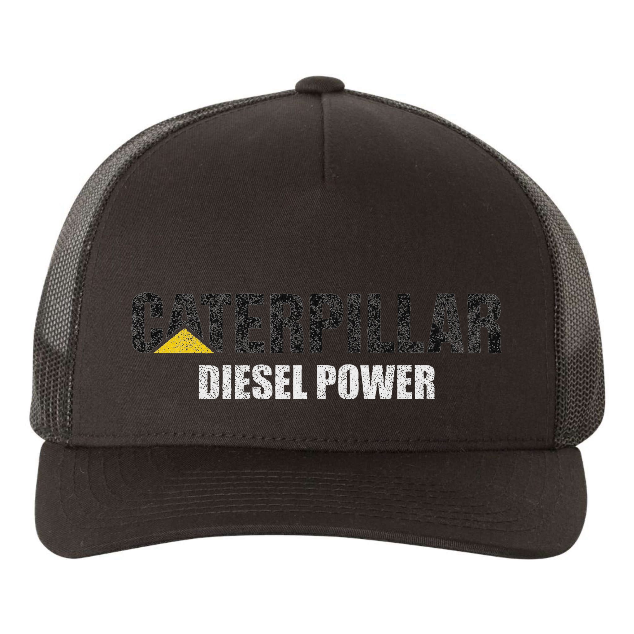 Excavator Operator Construction I Love Diesel Power Cat Yupoong Adult 5-Panel Trucker Hat