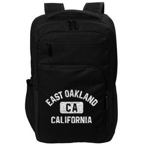 East Oakland Ca California Gym Style Distressed White Print Gift Impact Tech Backpack