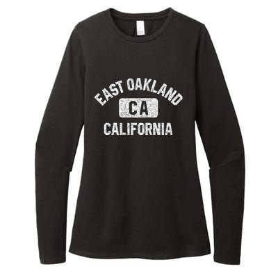 East Oakland Ca California Gym Style Distressed White Print Gift Womens CVC Long Sleeve Shirt