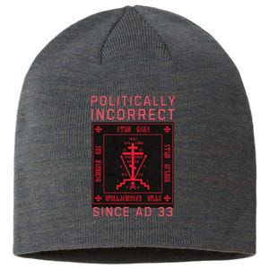 Eastern Orthodox Christian Cross Politically Incorrect Sustainable Beanie