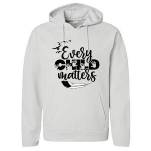 Every Orange Day Child Kindness Matter 2024 Anti Bully Performance Fleece Hoodie