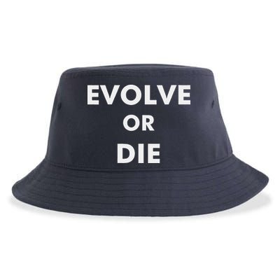 Evolve Or Die Funny Quote Sustainable Bucket Hat