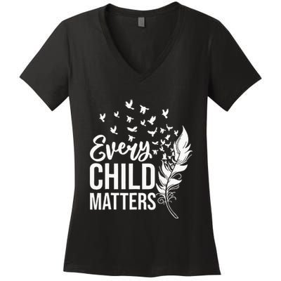 Every Orange Day Child Kindness Matter 2024 Anti Bully Women's V-Neck T-Shirt