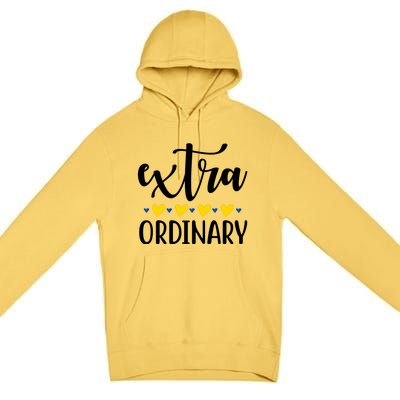 Extra Ordinary Down Syndrome Awareness Premium Pullover Hoodie