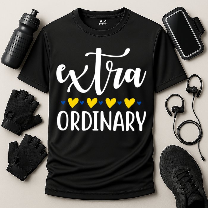 Extra Ordinary Down Syndrome Awareness Cooling Performance Crew T-Shirt