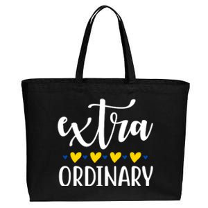 Extra Ordinary Down Syndrome Awareness Cotton Canvas Jumbo Tote