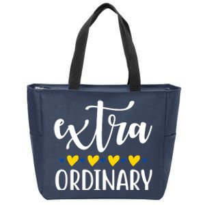 Extra Ordinary Down Syndrome Awareness Zip Tote Bag