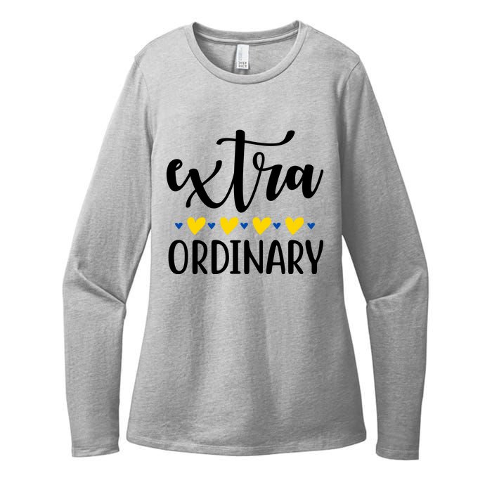 Extra Ordinary Down Syndrome Awareness Womens CVC Long Sleeve Shirt