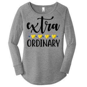 Extra Ordinary Down Syndrome Awareness Women's Perfect Tri Tunic Long Sleeve Shirt