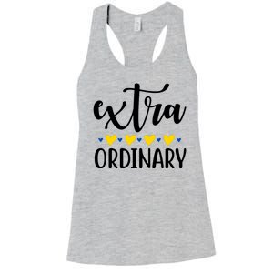 Extra Ordinary Down Syndrome Awareness Women's Racerback Tank