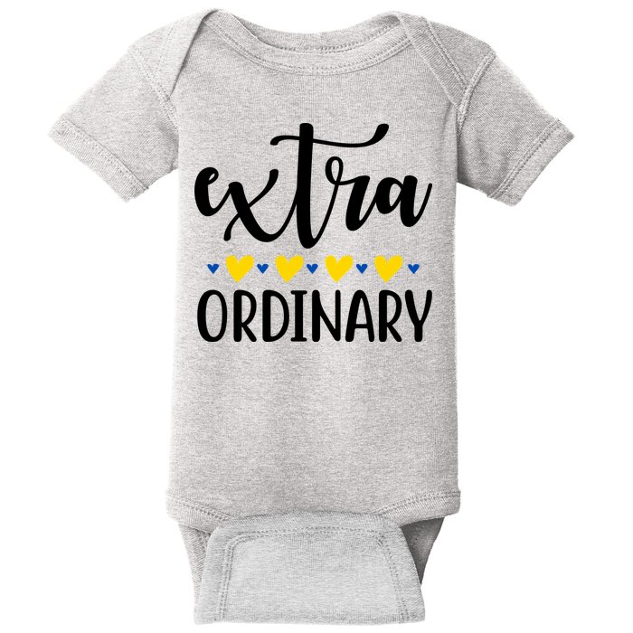 Extra Ordinary Down Syndrome Awareness Baby Bodysuit