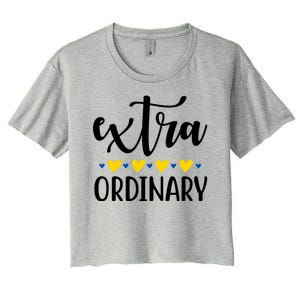 Extra Ordinary Down Syndrome Awareness Women's Crop Top Tee