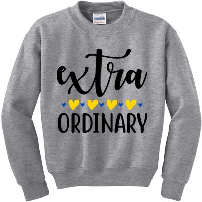 Extra Ordinary Down Syndrome Awareness Kids Sweatshirt