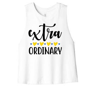 Extra Ordinary Down Syndrome Awareness Women's Racerback Cropped Tank