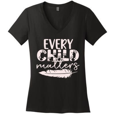 Every Orange Day Child Kindness Matter 2024 Anti Bully Women's V-Neck T-Shirt