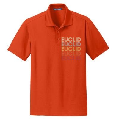 Euclid Ohio Euclid Oh Retro Vintage Text Gift Dry Zone Grid Polo