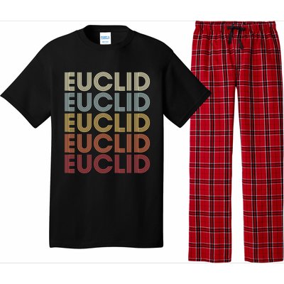 Euclid Ohio Euclid Oh Retro Vintage Text Gift Pajama Set