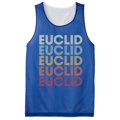 Euclid Ohio Euclid Oh Retro Vintage Text Gift Mesh Reversible Basketball Jersey Tank