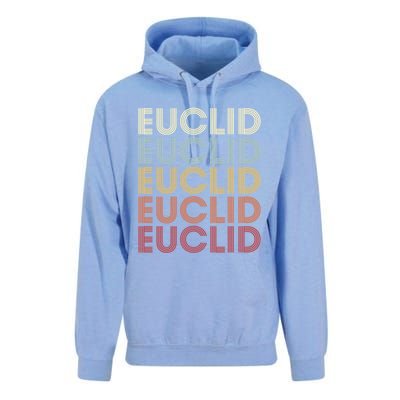 Euclid Ohio Euclid Oh Retro Vintage Text Gift Unisex Surf Hoodie