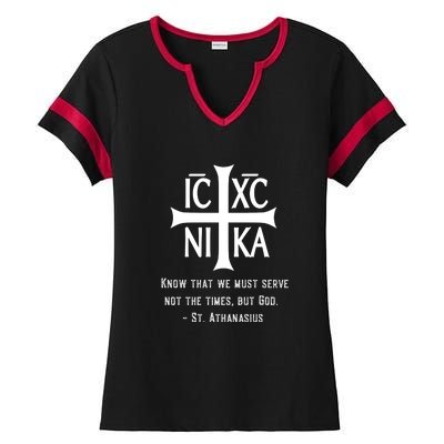 Eastern Orthodox Christian  Ladies Halftime Notch Neck Tee