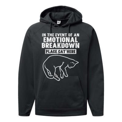 Event Of Emotional Breakdown Place Cat Here Cute Performance Fleece Hoodie