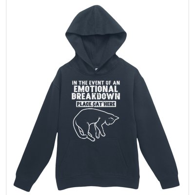 Event Of Emotional Breakdown Place Cat Here Cute Urban Pullover Hoodie