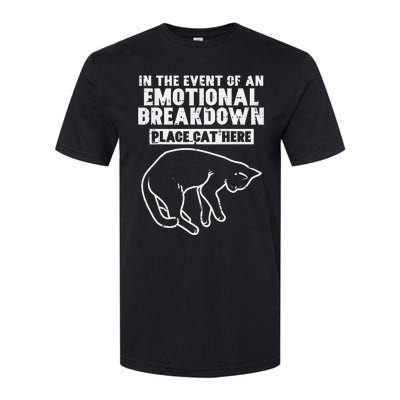 Event Of Emotional Breakdown Place Cat Here Cute Softstyle CVC T-Shirt