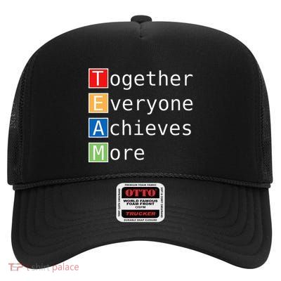 Eam Ogether Everyone Achieves More High Crown Mesh Back Trucker Hat