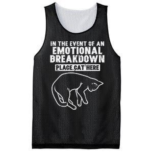 Event Of Emotional Breakdown Place Cat Here Mesh Reversible Basketball Jersey Tank