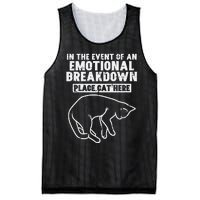 Event Of Emotional Breakdown Place Cat Here Mesh Reversible Basketball Jersey Tank