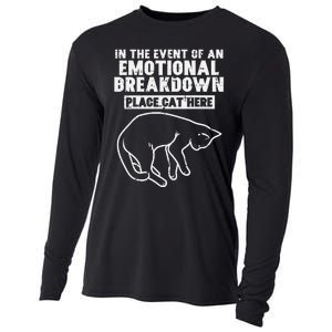 Event Of Emotional Breakdown Place Cat Here Cooling Performance Long Sleeve Crew