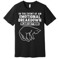 Event Of Emotional Breakdown Place Cat Here Premium T-Shirt