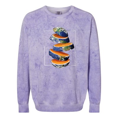 Earth Orange Colorblast Crewneck Sweatshirt