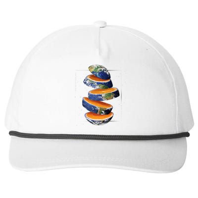 Earth Orange Snapback Five-Panel Rope Hat