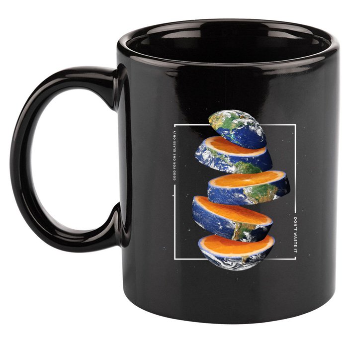 Earth Orange 11oz C Handle Ceramic Mug