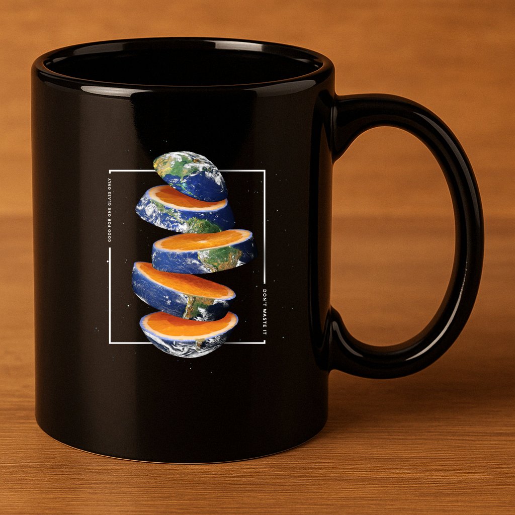 Earth Orange 11oz C Handle Ceramic Mug