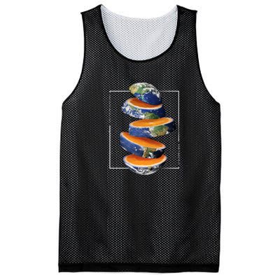 Earth Orange Mesh Reversible Basketball Jersey Tank