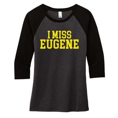 Eugene Oregon Women's Tri-Blend 3/4-Sleeve Raglan Shirt